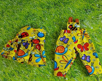 Yellow Dress Romper for dolls Mia 9'' and 12' Pippa