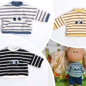 Outfits Tilda Mia Style 12 inches Tall Birthday Gift Fashion Clothes Modern Dolls Striped Top image 2