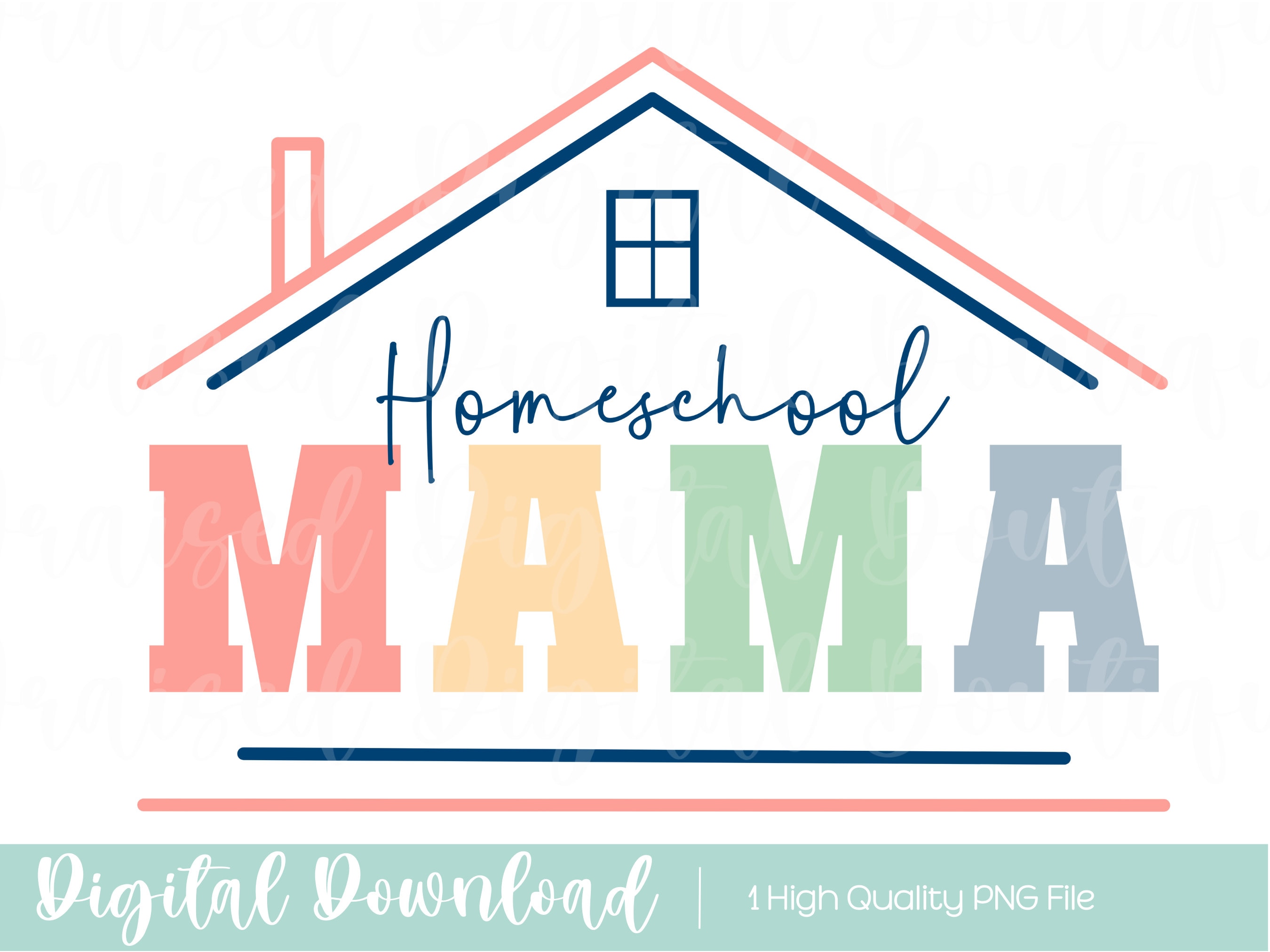 Homeschool Mama PNG Homeschool Mom Sublimation Design, Homeschooling ...