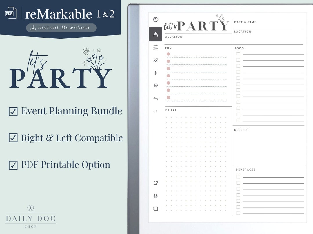 Remarkable 1 & 2 Party Planner | Birthday, Shower, Event (PDF Printable ...