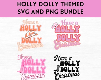 Holly Dolly Christmas Svg, Christmas Png, Christmas Clipart, Apparel Design, T Shirt Ideas, Dolly Parton, Christmas Print, Pink