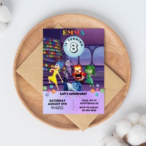 Inside Party Invitation, Joy Birthday, Kids Birthday, Editable, Digital Invitation, Girls Birthday, Boys Birthday, Birthday Ideas