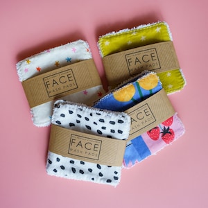 Handmade Cotton Face Wipes, Microfiber Cotton Face Pads, Reusable Sustainable Face Wipes, Makeup Wipes, Natural Face Pads, Skin Care
