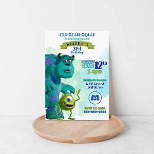 Monster Invitation, Kids Birthday, Boys Birthday, Girls Birthday, Editable Birthday Invitation, Monster Theme