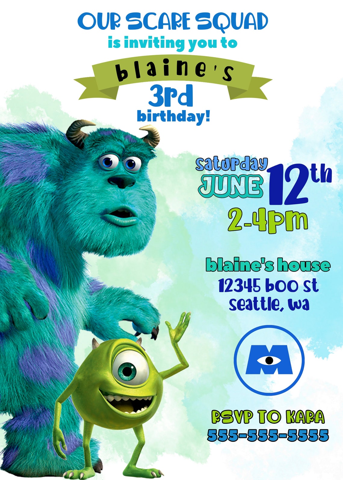 Monsters Inc Invitation Monsters Inc Birthday Disney Kids Etsy monsters-inc-invitation-monsters-inc-birthday-disney-kids-etsy