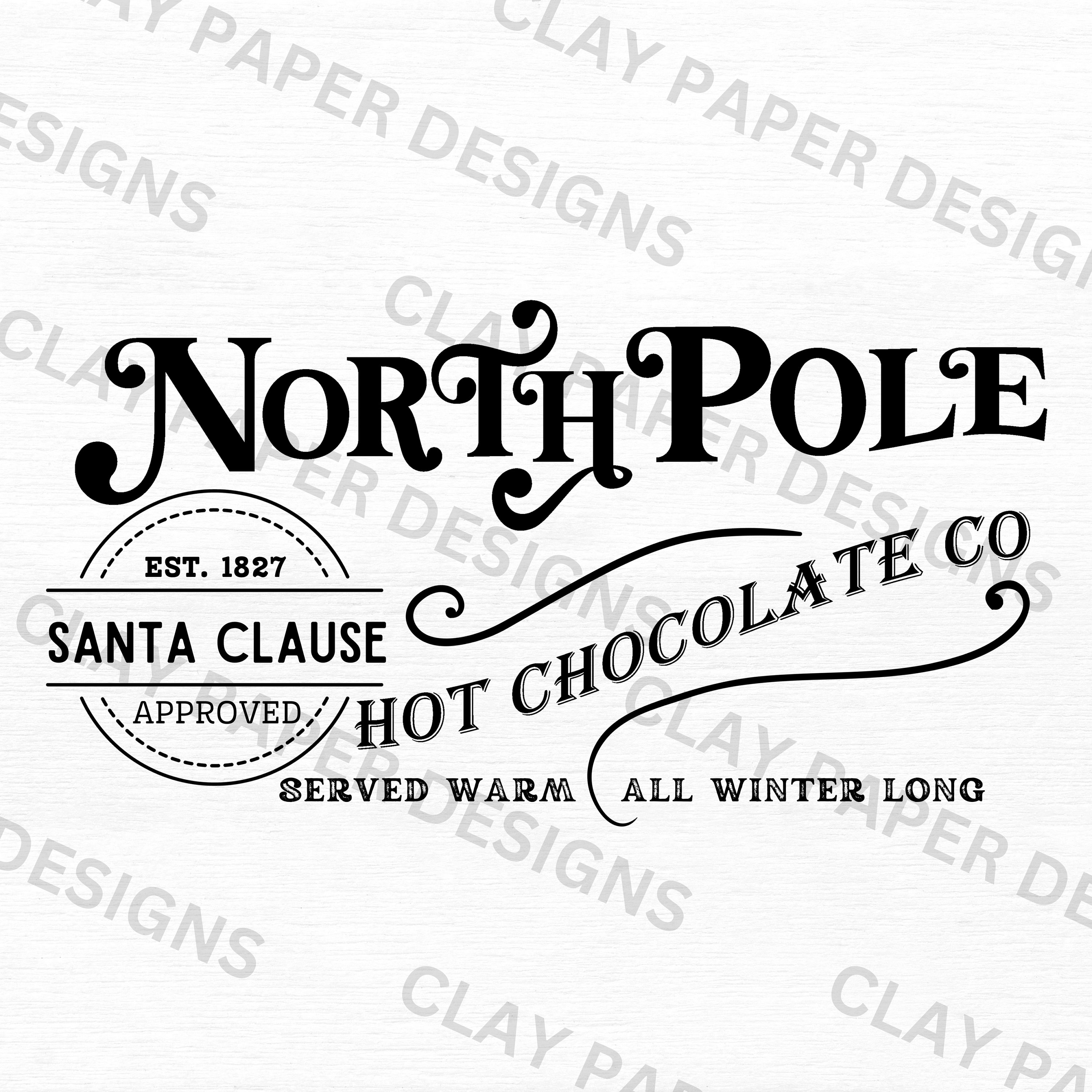 North Pole Graphic Winter Svg North Pole Svg Festive Png Etsy