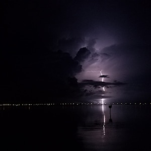 Lightning Thunderstorm Photo Print - Safety Harbor Pier, Florida