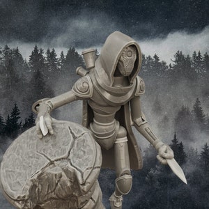 Six - Construct Assassin - Resin DnD Miniature - Stylized Mini for Tabletop - 32mm