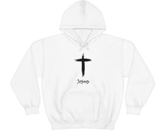 Jesus cross faith Unisex Heavy Blend Hooded Sweatshirt