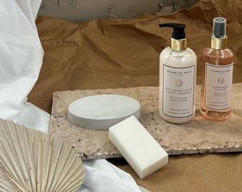 Oval Bathroom Concrete Soap Dish | Kitchen Draining Soap Holder | Minimalist Bathroom Accessory | Sponge Holder| Housewarming Gift|