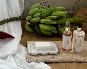 Kitchen Concrete Soap Dish | Bathroom Draining Soap Holder | Minimalist Bathroom Accessory | Sponge Holder| Housewarming Gift|