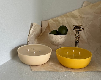 Large Four-Wick Soy Wax Bowl Candle: Modern Minimalist Decor