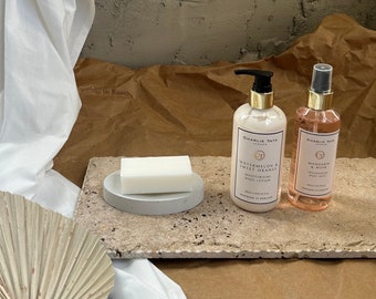 Oval Kitchen Concrete Soap Dish | Bathroom Draining Soap Holder | Minimalist Bathroom Accessory | Sponge Holder| Housewarming Gift|