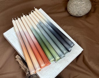 Gradient Taper Candle/ Pilar Candle/Handcrafted Taper Candles for Elegant Ambiance/ Candles for Timeless Style and Decor/Weeding/ Set of 2