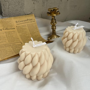 Huge Knot Candle/ Knit Candle/ Big Interwoven Knit Pillar Candles/Huge Cozy Candle/ Twisted Knot Candle/ Homemade Soy Wax Candle Cute Candle