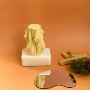 Sophisticated Sculpted Pillar Candle - Ideal for Wedding Decor - Handmade Soy Wax Candle - Scented or Unscented - Unique Centerpiece