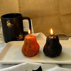 Halloween Decor , Pumpkin Candle, Halloween Decor, Thanksgiving Decor, Halloween Candles, Fall Home Decor, Autumn Candle,Halloween Gift Set