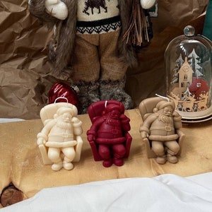 Scented Santa Claus Candle: Festive Soy Wax Christmas Decor