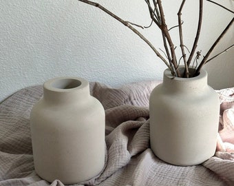 Blumengefäß, Big Bud Vase, Beton trocken Vase, Wohnkultur, Tisch Dekor, minimalistische Vase, moderne Knospe Vase für Trockenblumen, einzigartige Dekor Geschenke