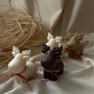Deer Shaped Candle: Scented Soy Wax, Rustic Woodland Decor