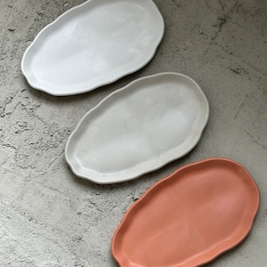 Tray Bathroom Tray Oval Concrete Tray Jewelry Tray Modern Decor Housewarming Gift Home Products Colorful Organizer image 1