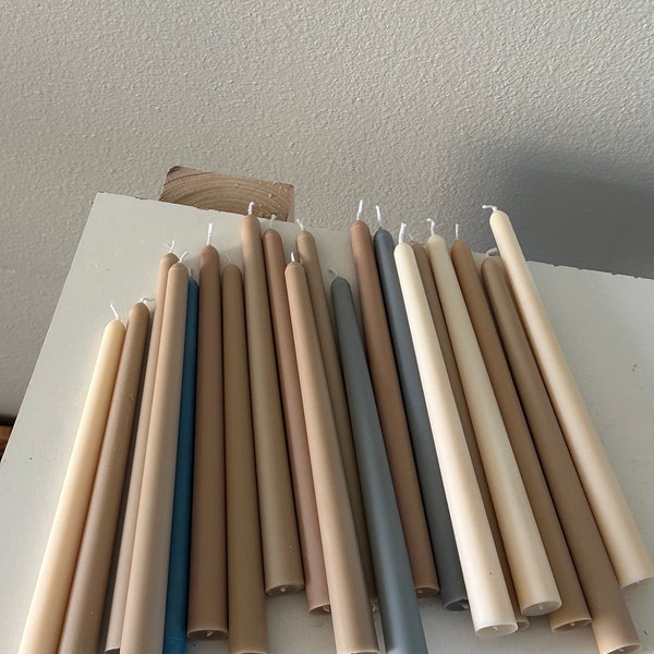 Bulk Handmade Festive Taper Candles - Ideal for Weddings, Anniversaries, Birthdays, Baby Showers, and Gender Reveal Parties