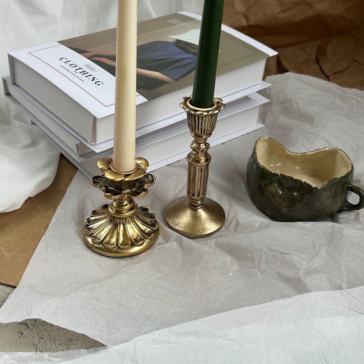 Vintage Set of 4 Candlesticks, Antique Candle Holder, Gold Mismatched Wedding Collection , Candlestick, Candle Holders Gold Candle - Etsy