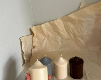 Elegant Cylindrical Pillar Candle: Long-Burning Home Decor