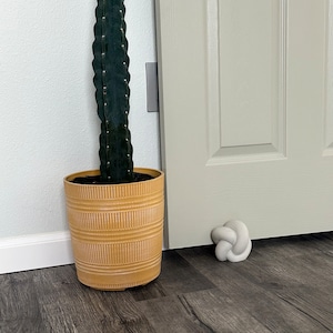 Industrial Cement Doorstop | Urban-Style Heavy Concrete Door Stopper | Chic Neutral Home Accessory