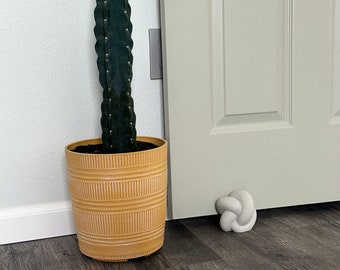 Industrial Cement Doorstop | Urban-Style Heavy Concrete Door Stopper | Chic Neutral Home Accessory