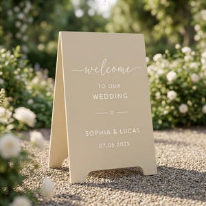 A Frame Wedding Sign | Double-Sided Welcome Board | MDF | Modern Event Display, Customizable