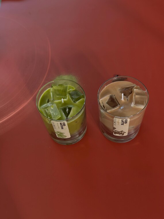 Personalized Iced Latte Soy Candle: Coffee Lover Gift