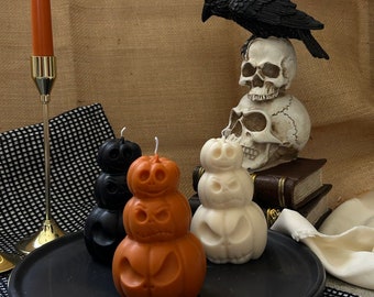 Pumpkin Scented Candle: Halloween Fall Table Decor
