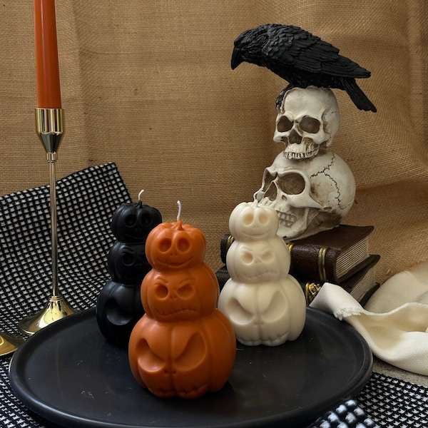 Pumpkin Shaped Candle Etsy