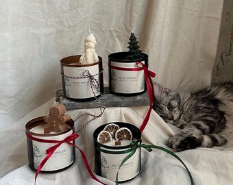 Christmas Tree Soy Candle: Holiday Winter Deco, 16 oz