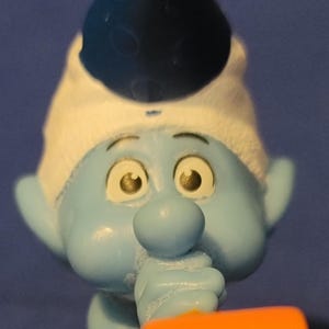3.5&quot; Figurine of Party Planner Smurf&quot; from The Smurfs, McDonald&#39;s Happy Meal Cooking Kitchen Art Collectible Christmas Gift Present Vintage