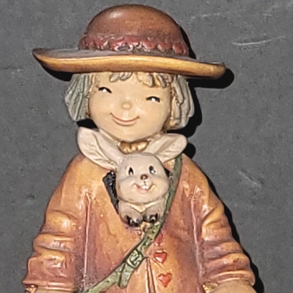 Anri 6" Italian Wood Carving “Friends" Limited by Juan Ferrandiz 820/2250 Figurine Art Boy Collectible Gift Holiday Outdoors Vintage.