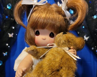 Precious Moments Vinyl Doll: A Shoulder to Cry On with Teddy Bear