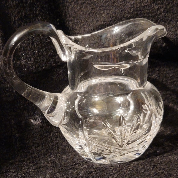 Small Pressed Mini Creamer Syrup Pitcher, Art , Clear Glass, Collectible, Decor, Food, Gift, Kitchen, Vintage