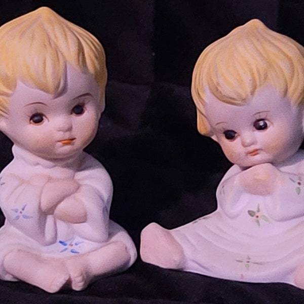 Cute VTG 3" Fine Porcelain Baby Figurines Made in Germany, Love , Collectible, Gift, Vintage