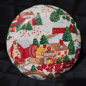 General Mill Glass Christmas Plate, Perfect for Cookies, Art, Collectible, Gift, Wall, Vintage