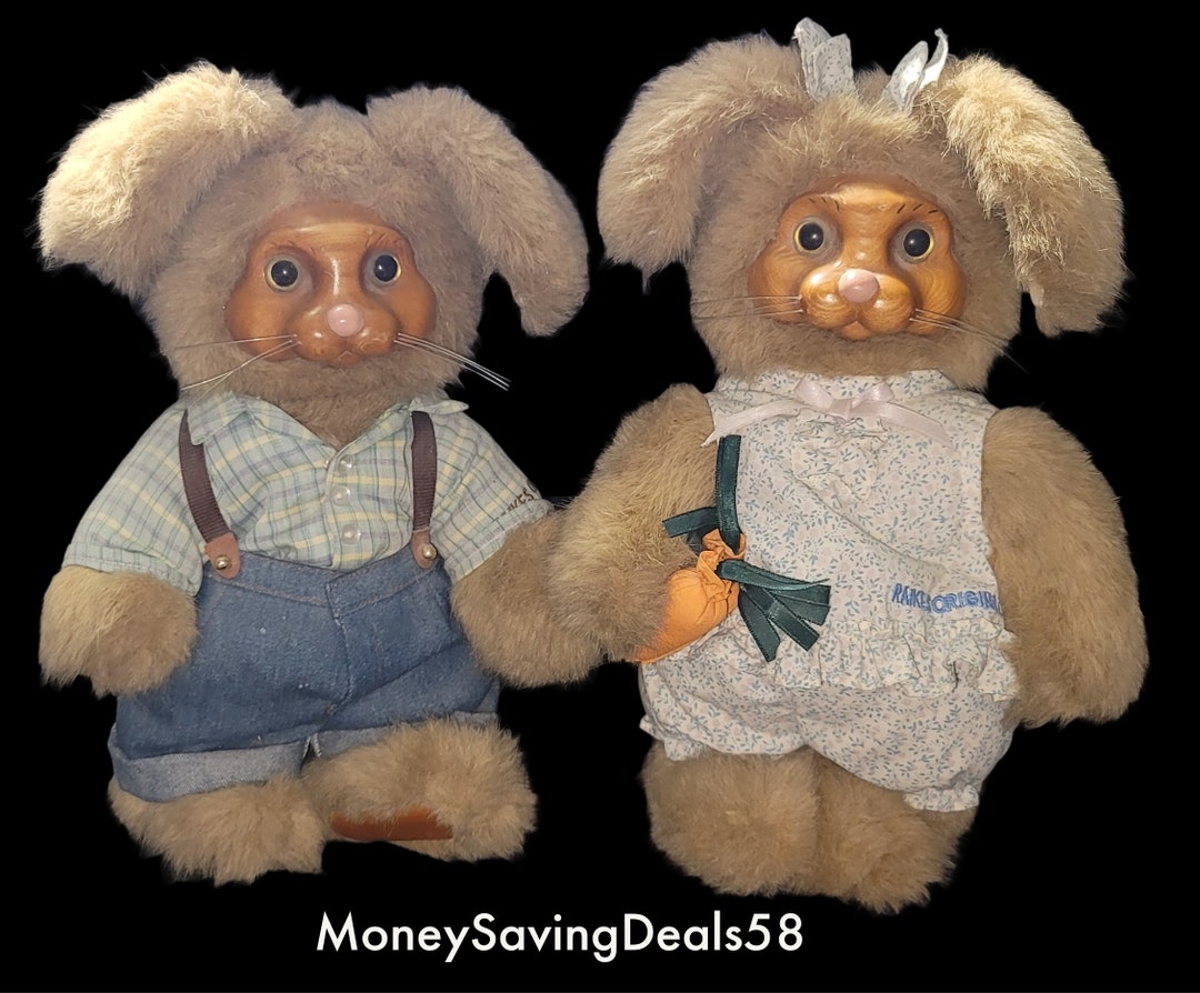Robert Raikes Plush Wood Rabbit Dottie & Raikes Plush Dylan Rabbit Wood ...