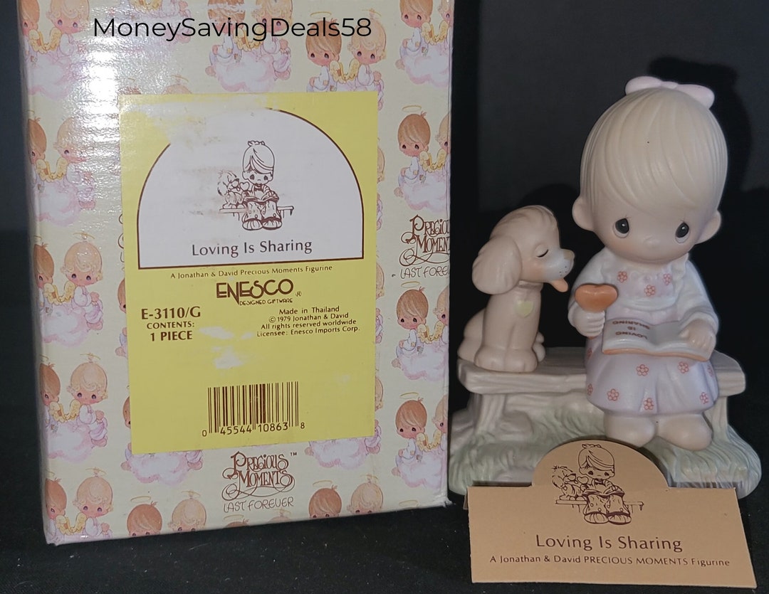 Enesco Precious Moments Loving Is Sharing 1979 E 3110 G Etsy Enesco Precious Moments Loving Is Sharing 1979 E 3110 G Etsy
