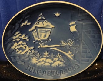 Bing & Grondahl 1983 Christmas Plate: Copenhagen Porcelain Art Collectible