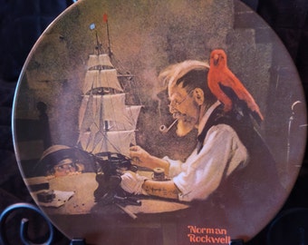 Norman Rockwell The Ship Builder Collector Plate Limited Edition 1980, Collectible, Gift, Vintage.