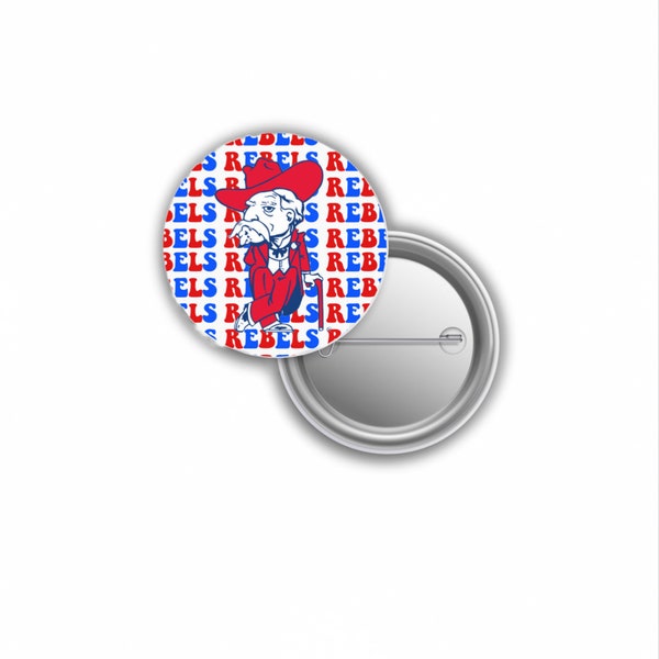 Ole Miss Rebel Gameday Button Pin