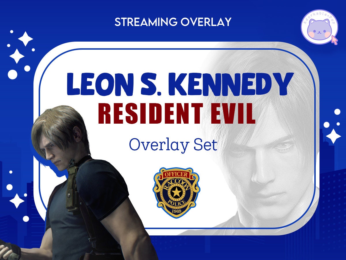 Leon S. Kennedy Resident Evil Stream Overlay Set for Twitch / - Etsy