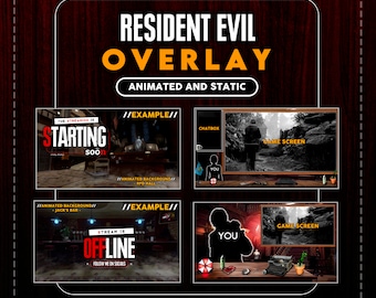 Resident Evil Stream Overlay Package | Twitch Survival Horror Assets | Kick Tiktok