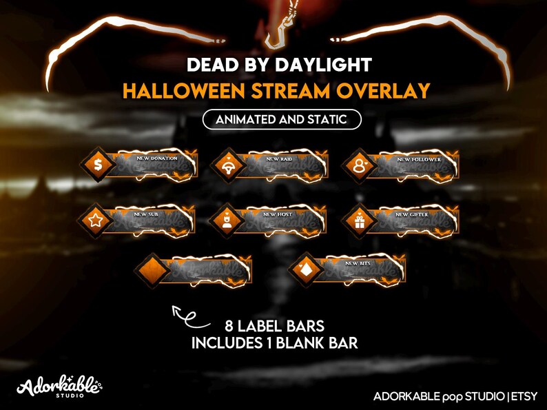 Dead by Daylight Spooky Stream Overlay Animated & Static | Panels ...
