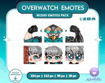 Overwatch Mizuki Emotes | Overwatch Emotes | Emotes For Twitch & Discord | Overlay